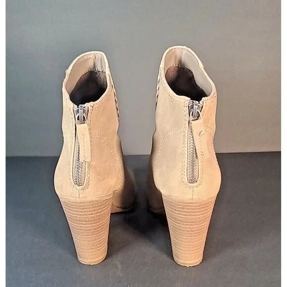 Steve Madden Boots Womens 9M Beige Open Toe Block Heel Leather Faux Snakeskin - Picture 6 of 11